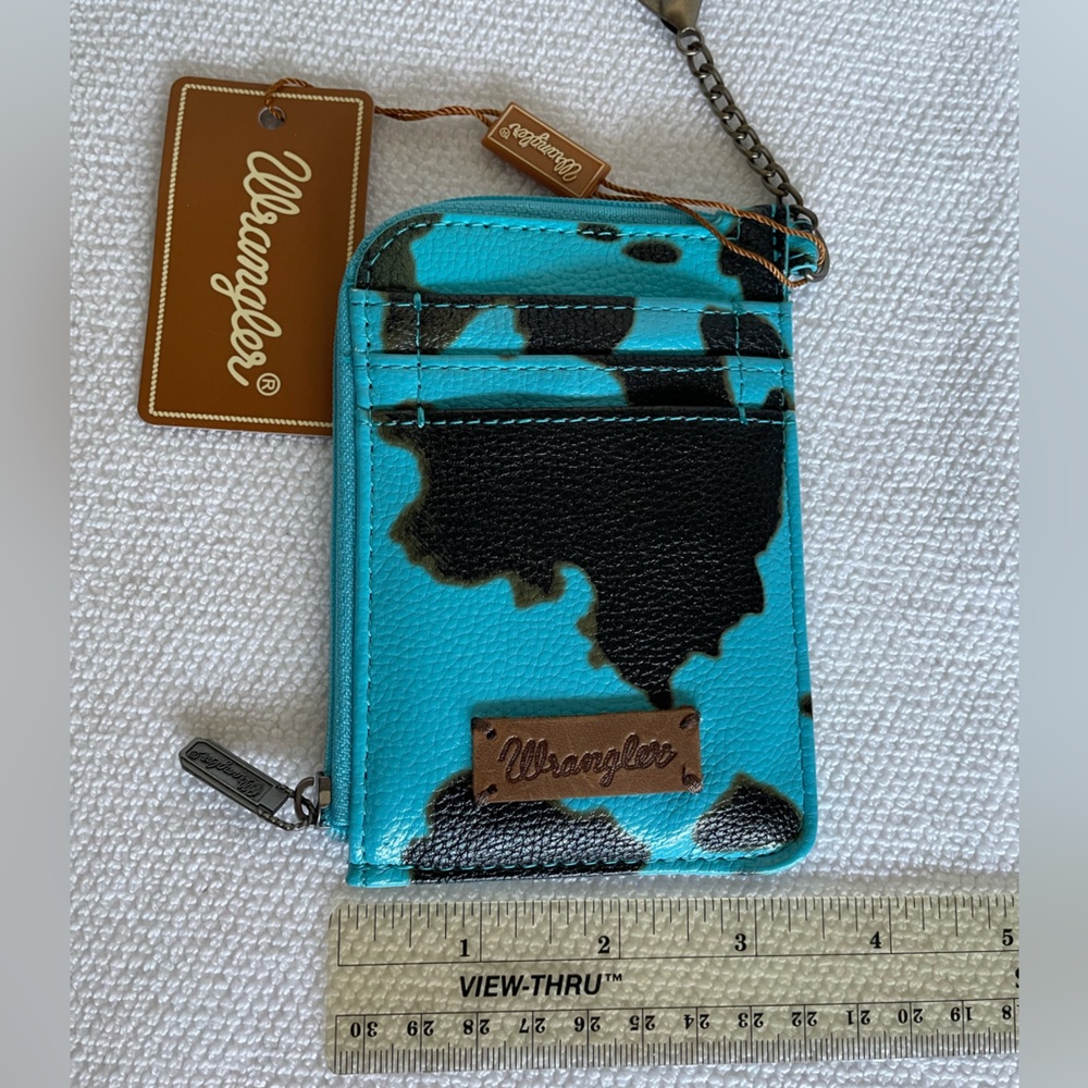 Keychain Wallet By Montana West/Wrangler. Turquoise, Black & A Hint Of Brown NWT - Picture 7 of 8